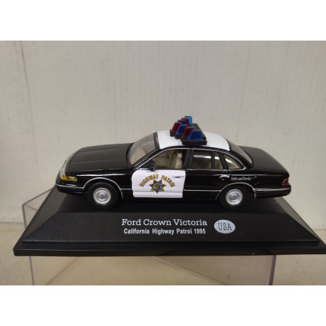 FORD CROWN VICTORIA 1995 CALIFORNIA HIGHWAY POLICE 1:43 FABBRI BLISTER OPEN