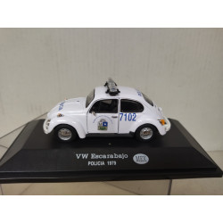 VOLKSWAGEN ESCARABAJO 1979 POLICIA MEXICO 1:43 FABBRI BLISTER OPEN