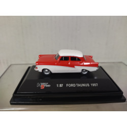 FORD TAUNUS 1957 RED/WHITE 1:87 H0 HIGH SPEED