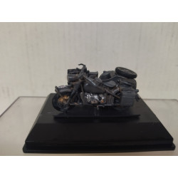 BMW R75 SIDECAR FELDGRAU GERMANY MOTO/BIKE 1:43 HONGWELL CARARAMA