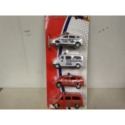 SET 4 X MODELOS EMERGENCIA/AMBULANCIA apx 1:64 SPEED RACER