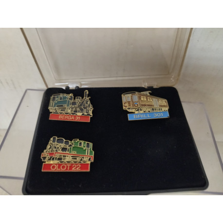LOTE X 3 PINS TREN FERROCARRILS GENERALITAT (2) BOX