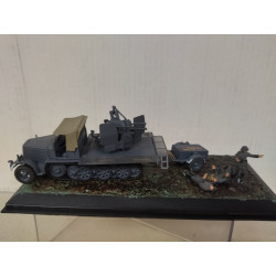 Sd.Kfz.7 FLAK + SOLDADOS DIORAMA INVERNAL 1:72 ALTAYA TRANSFORMACION MANUAL