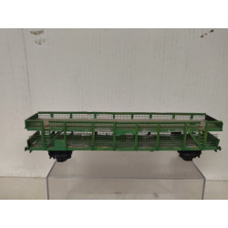 VAGON TRANSPORTE COCHES DESGUACE/REPINTADO 1:87 H0 NO BOX/SUCIO