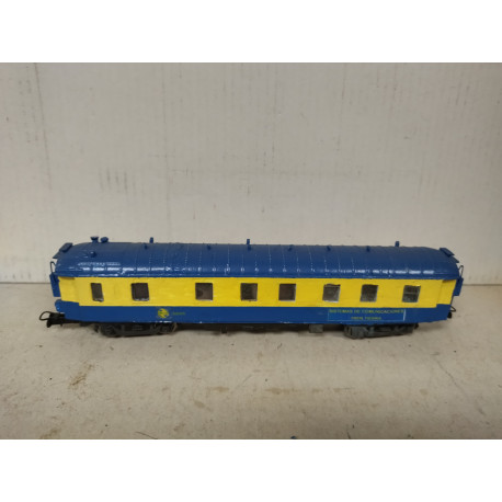VAGON AZUL/AMARILLO DESGUACE/REPINTADO 1:87 H0 NO BOX/SUCIO