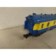 VAGON AZUL/AMARILLO DESGUACE/REPINTADO 1:87 H0 NO BOX/SUCIO