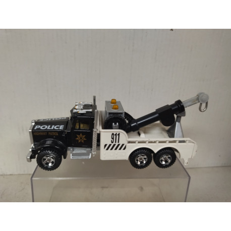 KENWORTH CAMION/TRUCK GRUA POLICE 1:47 MAJORETTE NO BOX