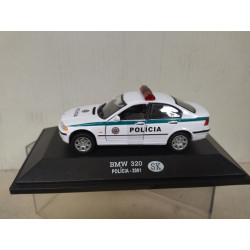 BMW E46 320i 2001 POLICIA/POLICE SLOVAKIA 1:43 FABBRI BLISTER OPEN
