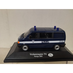VOLKSWAGEN T4 2000 POLICJA POLICE POLAND 1:43 FABBRI BLISTER OPEN