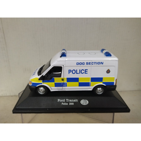 FORD TRANSIT 2000 DOG SECTION POLICE UK 1:43 FABBRI BLISTER OPEN