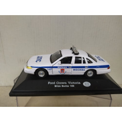 FORD CROWN VICTORIA 1998 MILICIA POLICE MOSCU 1:43 FABBRI BLISTER OPEN