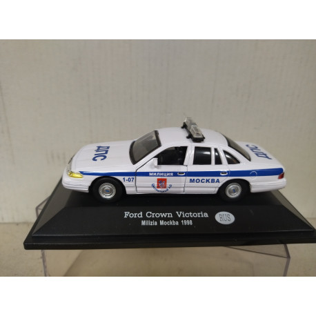 FORD CROWN VICTORIA 1998 MILICIA POLICE MOSCU 1:43 FABBRI BLISTER OPEN
