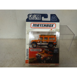 LAND ROVER DEFENDER 110 ORANGE 65TH ANNIV GLOBE TRAVELERS 1:64 MATCHBOX