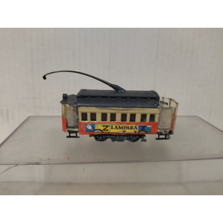 TRANVIA LAMPARA Z ARTESANAL apx 1:87 H0/10,5cm Largo