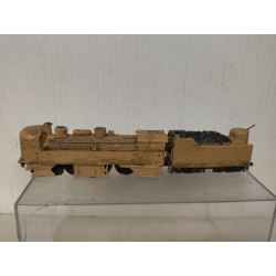 LOCOMOTORA + TENDER MARRON MILITAR N-ESCALA/1:160 TRANSKIT ESTATICO