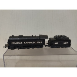 LOCOMOTORA + TENDER MILICIAS AIT UGT N-ESCALA/1:160 TRANSKIT ESTATICO