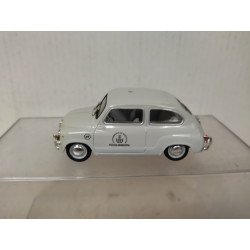 SEAT 600 D 1968 2-SERIE POLICIA BARCELONA 1:43 SALVAT SOLIDO NO BOX DEFECT/NO SIRENA