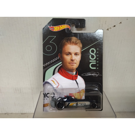 SERIE FORMULA F1 NICO ROSBERG 1/3 F-RACER 1:64 HOT WHEELS