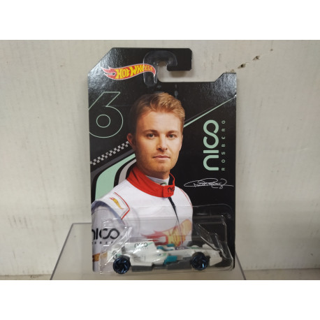 SERIE FORMULA F1 NICO ROSBERG 2/3 F1 RACER 1:64 HOT WHEELS