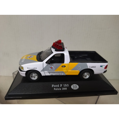 FORD F-150 2000 POLICE BRAZIL 1:43 FABBRI BLISTER OPEN
