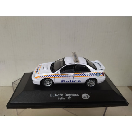 SUBARI IMPREZA 2002 POLICE AUSTRALIA 1:43 FABBRI BLISTER OPEN