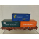 VAGON PLATAFORMA 3 X CONTAINER DESGUACE/REPINTADO 1:87 H0 BOX/SUCIO
