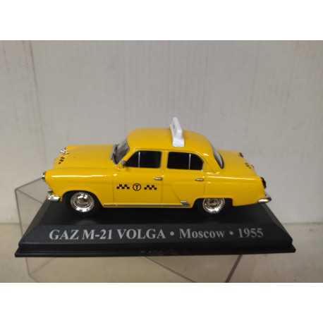 GAZ M-21 VOLGA 1955 TAXI MOSCOW RUSSIA 1:43 ALTAYA IXO HARD BOX