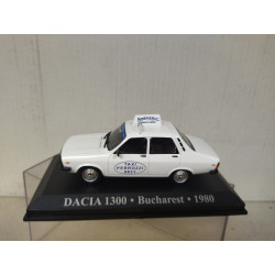 DACIA 1300 1980 (RENAULT 12) TAXI BUCHAREST ROMANIA 1:43 ALTAYA IXO HARD BOX