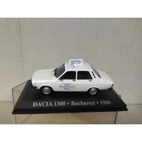 DACIA 1300 1980 (RENAULT 12) TAXI BUCHAREST ROMANIA 1:43 ALTAYA IXO HARD BOX