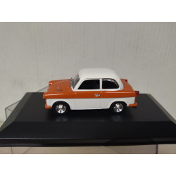 TRABANT P50 1959 WHITE/ORANGE 1:43 DeAGOSTINI IXO BOX NO ORIGINAL