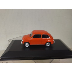ZASTAVA 750 1960 RED (FIAT/SEAT 600) 1:43 DeAGOSTINI IXO CAJA NO ORIGINAL