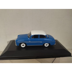 FSC/FSO SYRENA 102 1962 BLUE/WHITE 1:43 DeAGOSTINI IXO BOX NO ORIGINAL