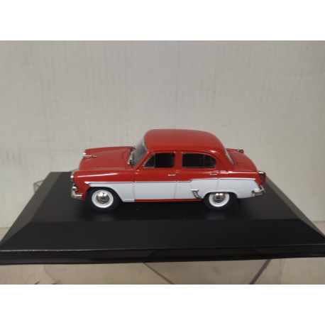 AZLK MOSKVICH 407 1958 RED/WHITE 1:43 DeAGOSTINI IXO BOX NO ORIGINAL