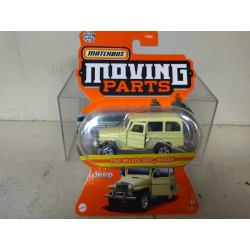 JEEP WILLYS WAGON 1962 YELLOW MOVING PARTS 1:64 MATCHBOX