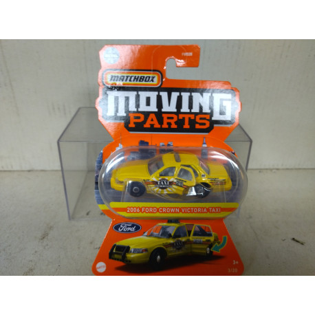 FORD CROWN VICTORIA 2006 NEW YORK TAXI YELLOW MOVING PARTS 1:64 MATCHBOX