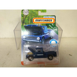 CHEVROLET C-10 1963 PICKUP BLUE MOVING PARTS 1:64 MATCHBOX