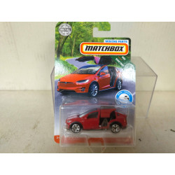 TESLA MODEL X RED MOVING PARTS 1:64 MATCHBOX
