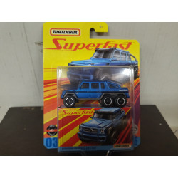MERCEDES-BENZ G63 AMG 6X6 BLUE SUPERFAST n03 1:64 MATCHBOX