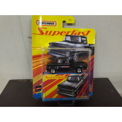 CHEVROLET C-10 1968 PICKUP BLACK SUPERFAST n06 1:64 MATCHBOX