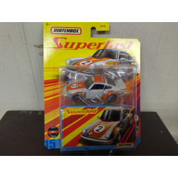 PORSCHE 911 TURBO 1980 ORANGE/GREY SUPERFAST n15 1:64 MATCHBOX