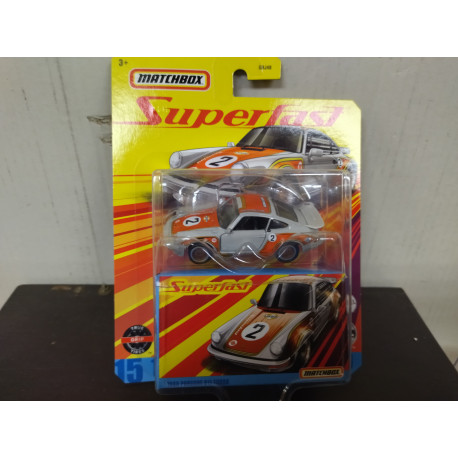 PORSCHE 911 TURBO 1980 ORANGE/GREY SUPERFAST n15 1:64 MATCHBOX