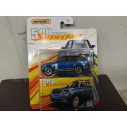 RANGE ROVER 2018 BLUE 50TH ANNIV SUPERFAST n04 1:64 MATCHBOX