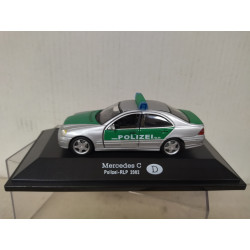 MERCEDES-BENZ W203 CLASE C 2002 POLIZEI POLICE GREMANY 1:43 FABBRI BLISTER OPEN