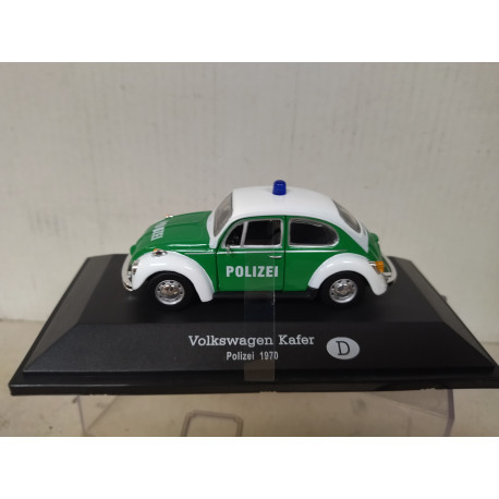 VOLKSWAGEN BEETLE/KAFER 1970 POLIZEI POLICE GERMANY 1:43 FABBRI BLISTER OPEN