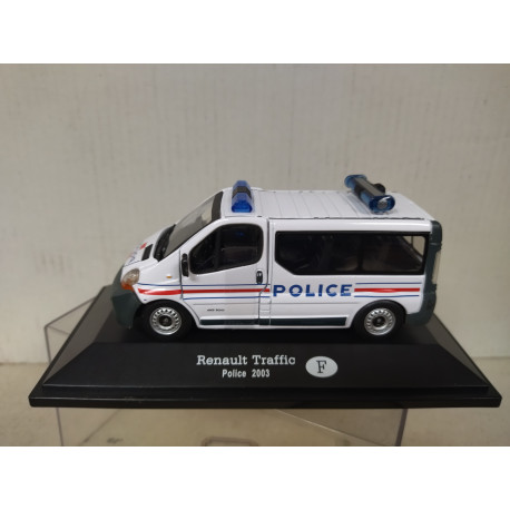 RENAULT TRAFIC 2003 POLICE FRANCE 1:43 FABBRI BLISTER OPEN