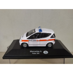 MERCEDES-BENZ W168 CLASE A 2001 POLIZEI POLICE AUSTRIA 1:43 FABBRI BLISTER OPEN