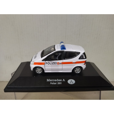 MERCEDES-BENZ W168 CLASE A 2001 POLIZEI POLICE AUSTRIA 1:43 FABBRI BLISTER OPEN