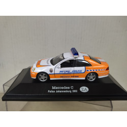 MERCEDES-BENZ W203 CLASE C 2002 JOHANNESBURG POLICE 1:43 FABBRI BLISTER OPEN
