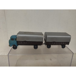 BARREIROS CB240 CAMION AZUL + REMOLQUE 1:87 H0 EKO VINTAGE SUCIO/DIRTY