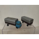 BARREIROS CB240 CAMION AZUL + REMOLQUE 1:87 H0 EKO VINTAGE SUCIO/DIRTY